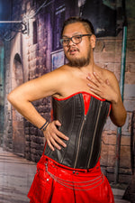 Corset en cuir cyber par The Otter and The Fox