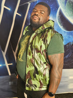 OnF Leather Hoodie in Camo