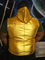 Sweat à capuche en cuir OnF en or