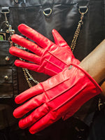 Guantes de cuero de competición (compatibles con teléfonos móviles)