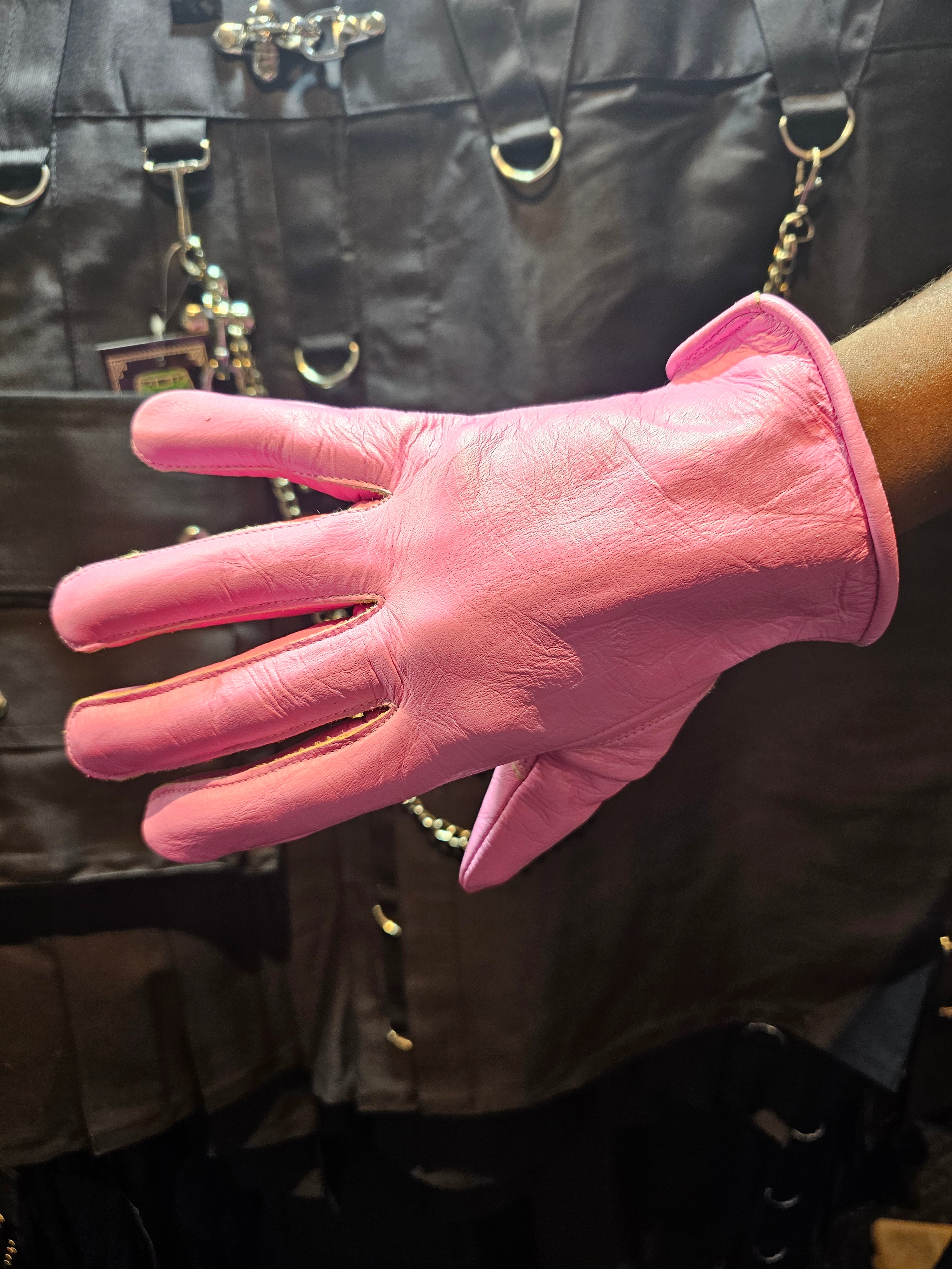 Guantes de cuero de competición (compatibles con teléfonos móviles)