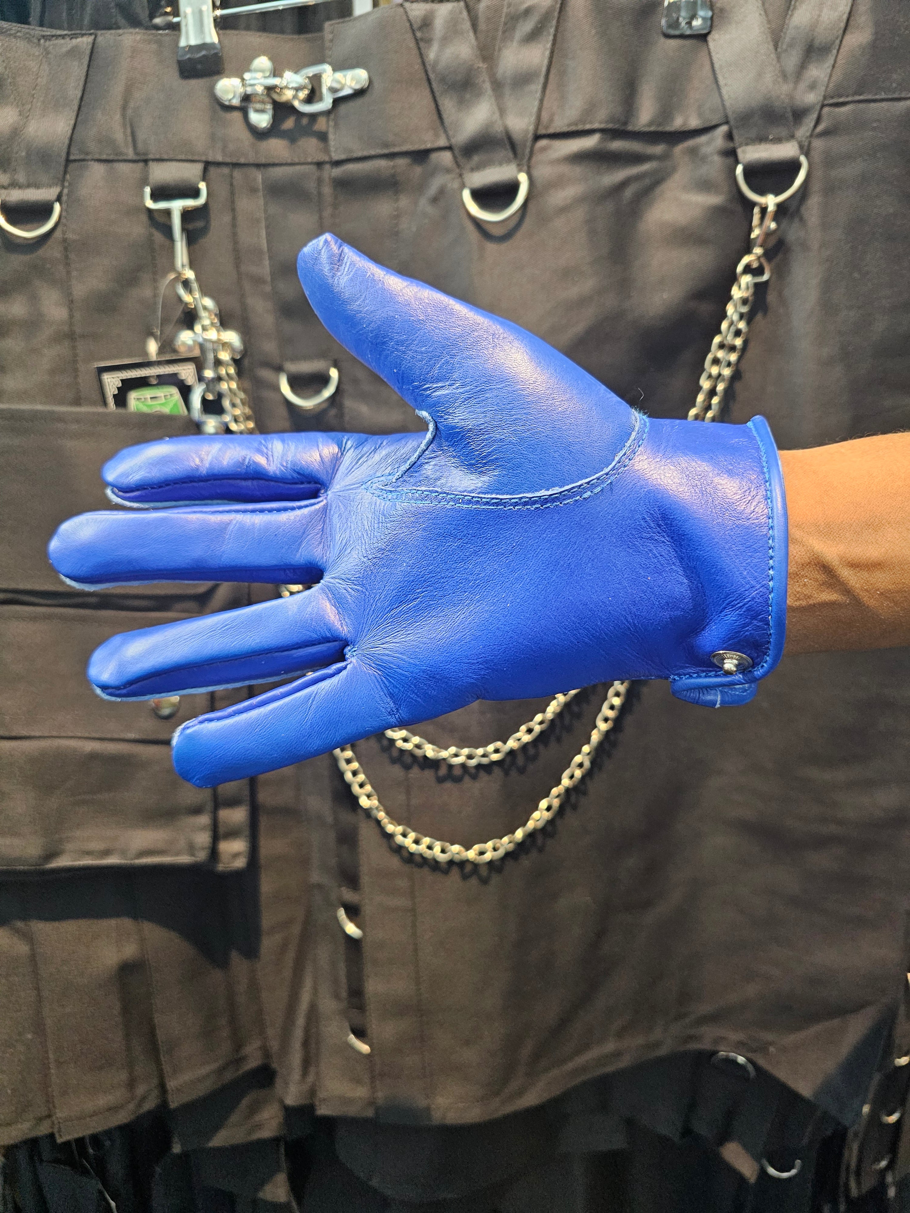 Guantes de cuero de competición (compatibles con teléfonos móviles)