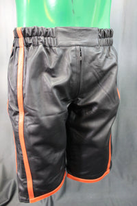 Basketball Shorts in Black and Orange