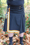 Firefighter Kilt in Black and Florescent Orange