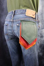 Interchangeable Layered Leather Pocket Flag