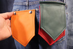 Interchangeable Layered Leather Pocket Flag