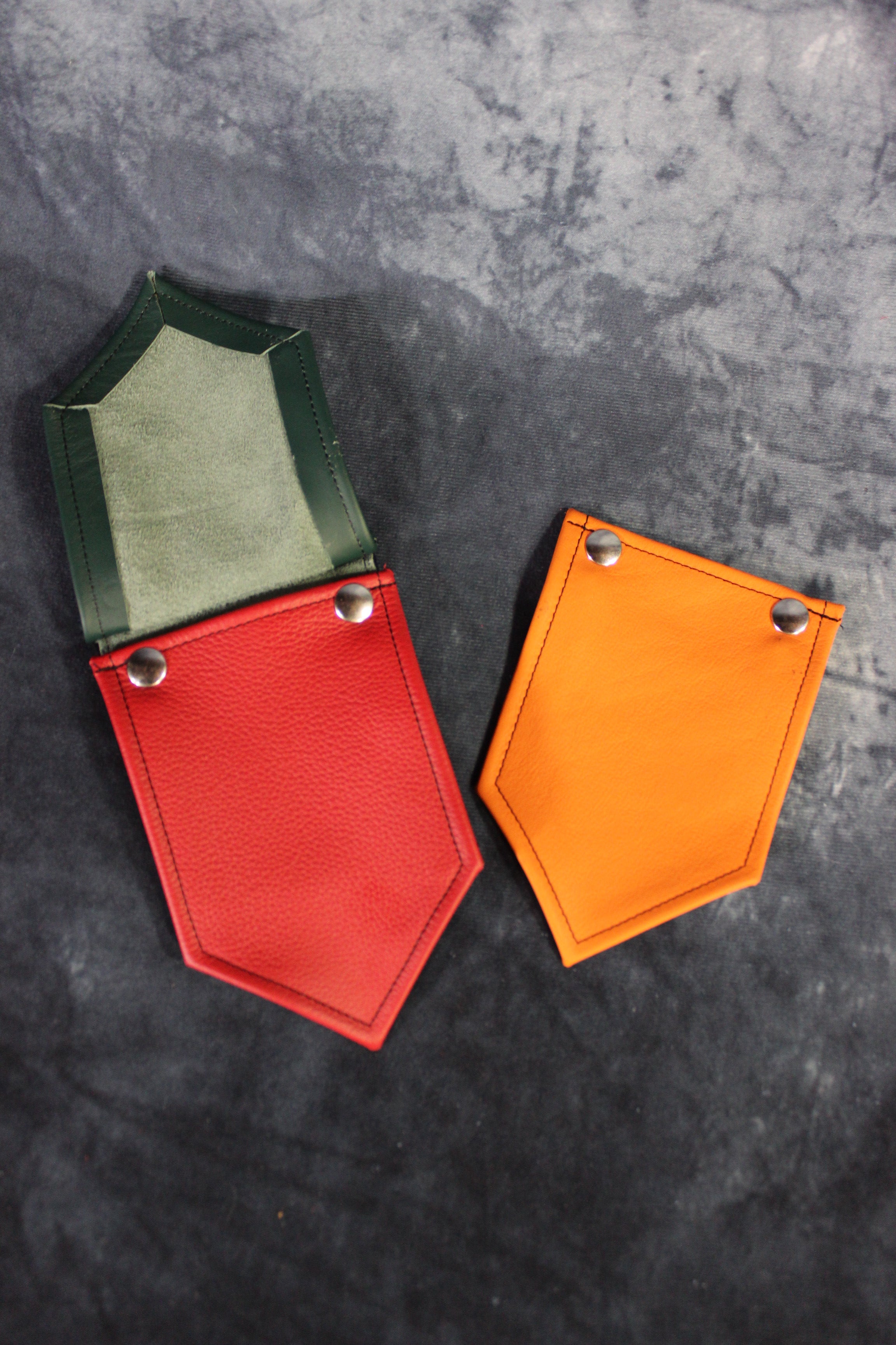 Interchangeable Layered Leather Pocket Flag