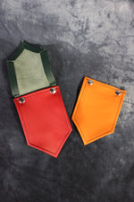 Interchangeable Layered Leather Pocket Flag