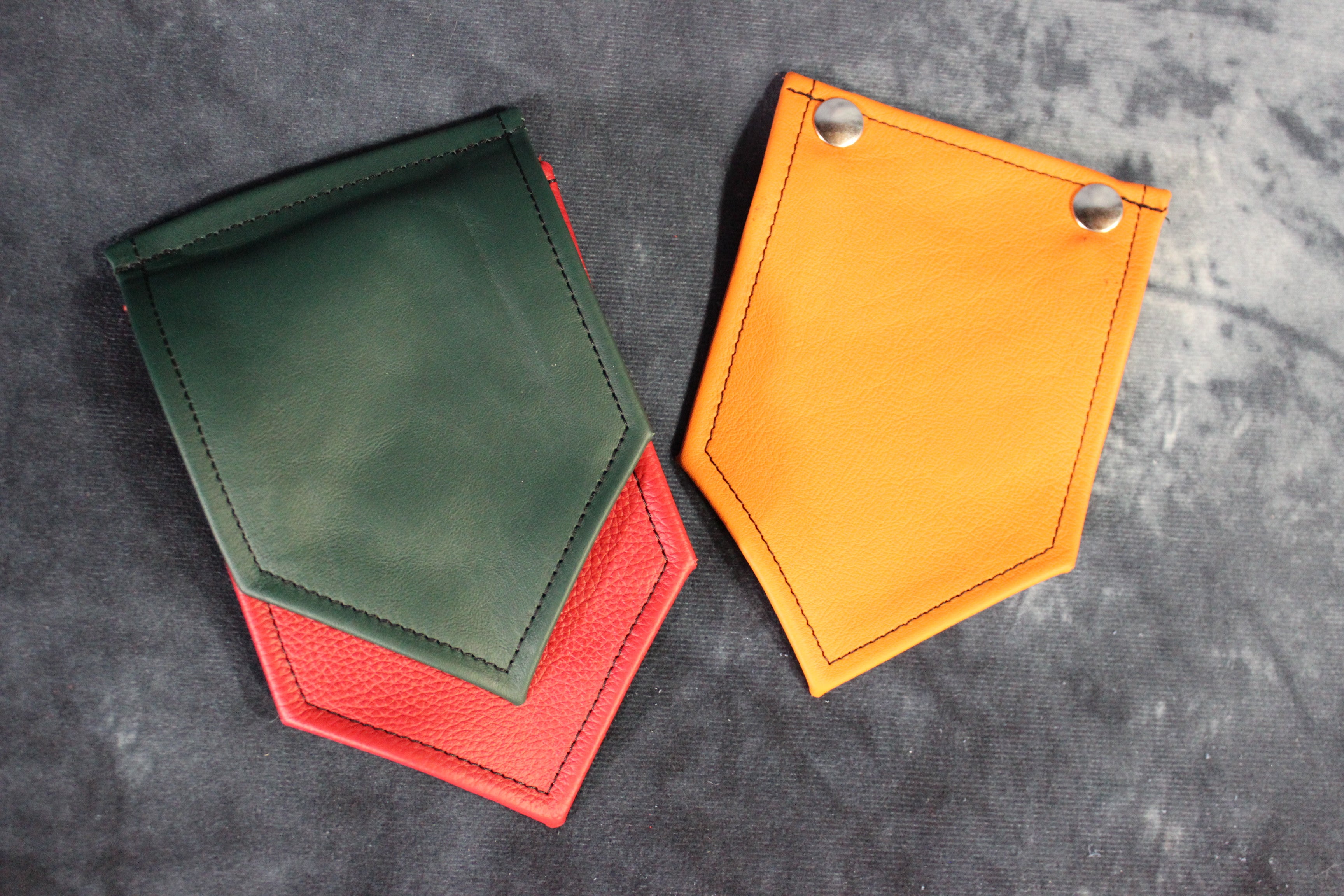 Interchangeable Layered Leather Pocket Flag