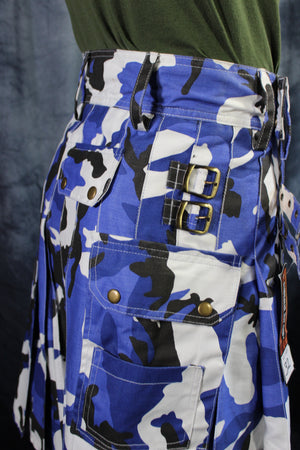 Classic KiltedBros Kilt in Blue Camo