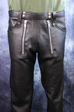 Front Access Leather Pants