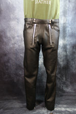 Front Access Leather Pants