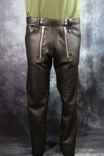 Front Access Leather Pants