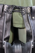 Front Access Leather Pants
