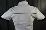 OnF Leather Shirts in White with Black Highlights