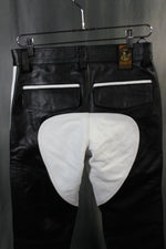 Pantalones formales de cuero OnF en negro con detalles blancos