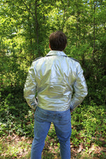 OnF Leather Biker Jackets in Silver