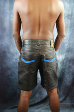 OnF "Chevron" Shorts in Black and Blue