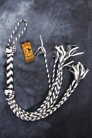 Flogger Cuir Vache Véritable 9 Queues - Noir - Bullwhip Squadron FL086