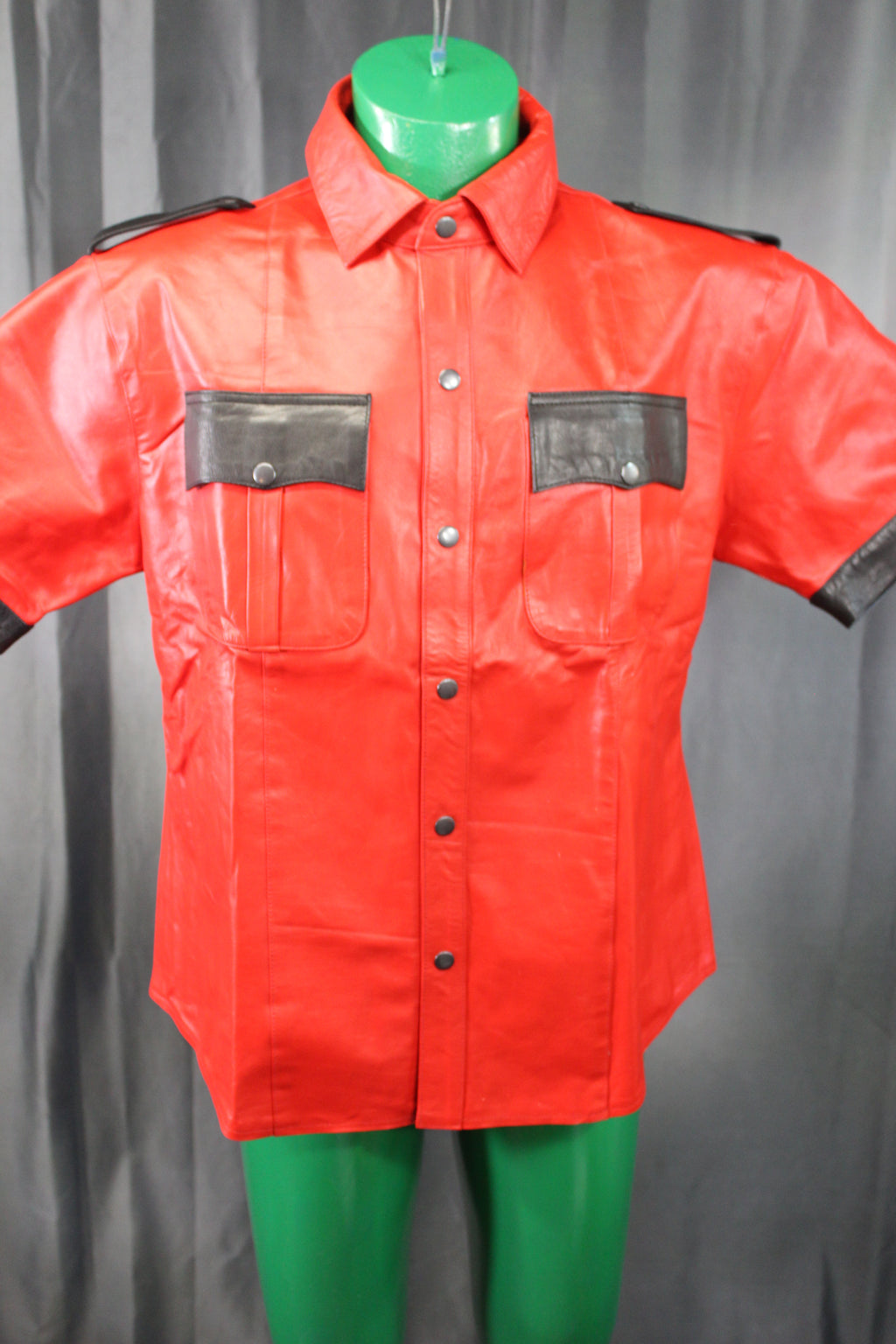 Otter and Fox Leather Formals in Red with Black Accents