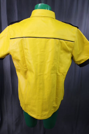 OnF Leather Shirts in Yellow with Black Highlights