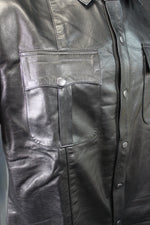 OnF Leather Formal Shirts in Black