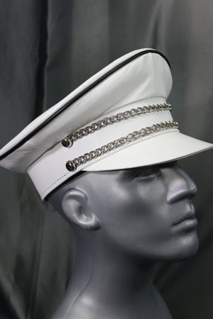 OnF Muir Cap in White with Black Trim