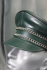 OnF Muir Cap in Hunter Green with Black Trim