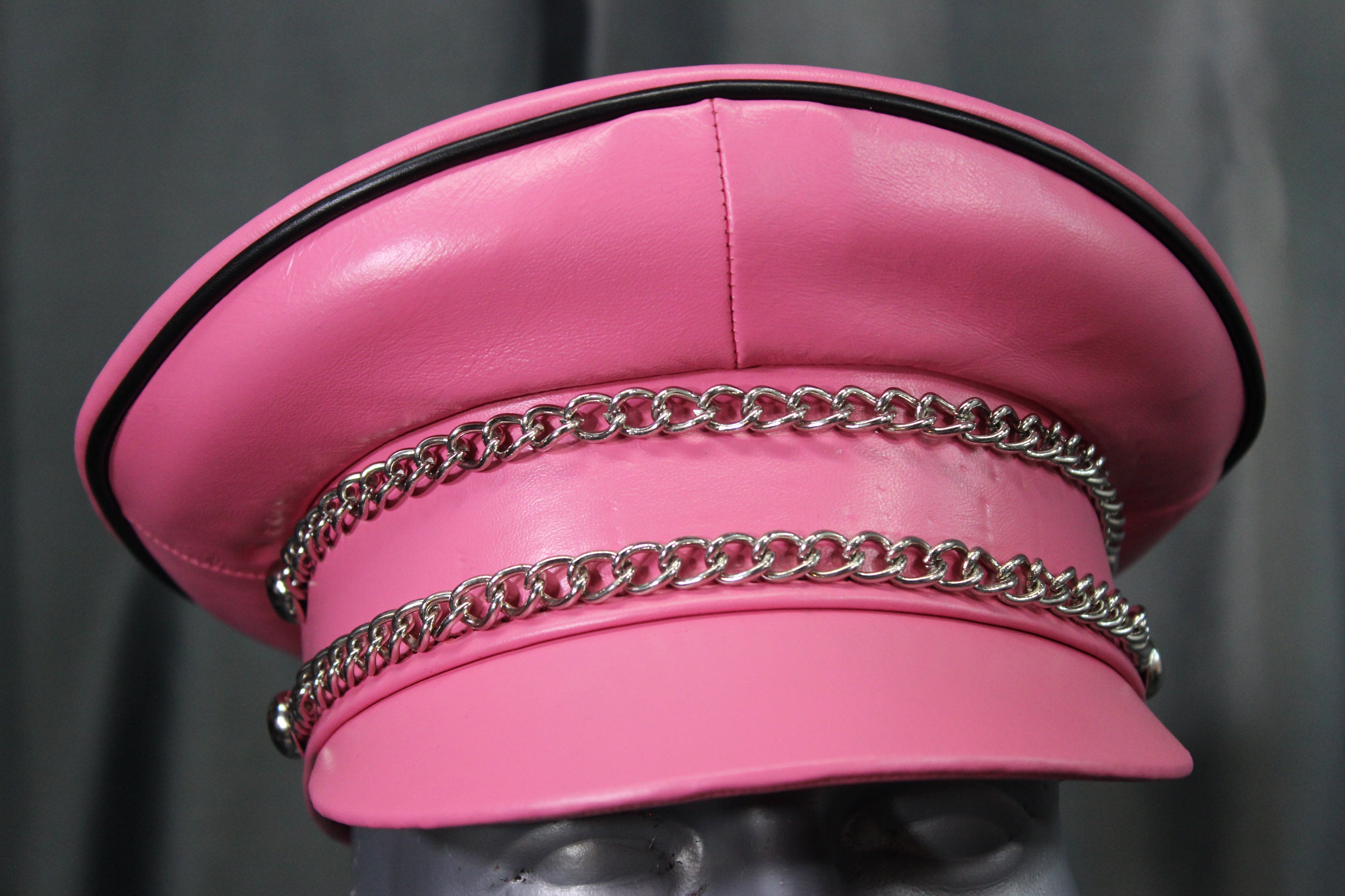 OnF Muir Cap in Pink with Black Trim