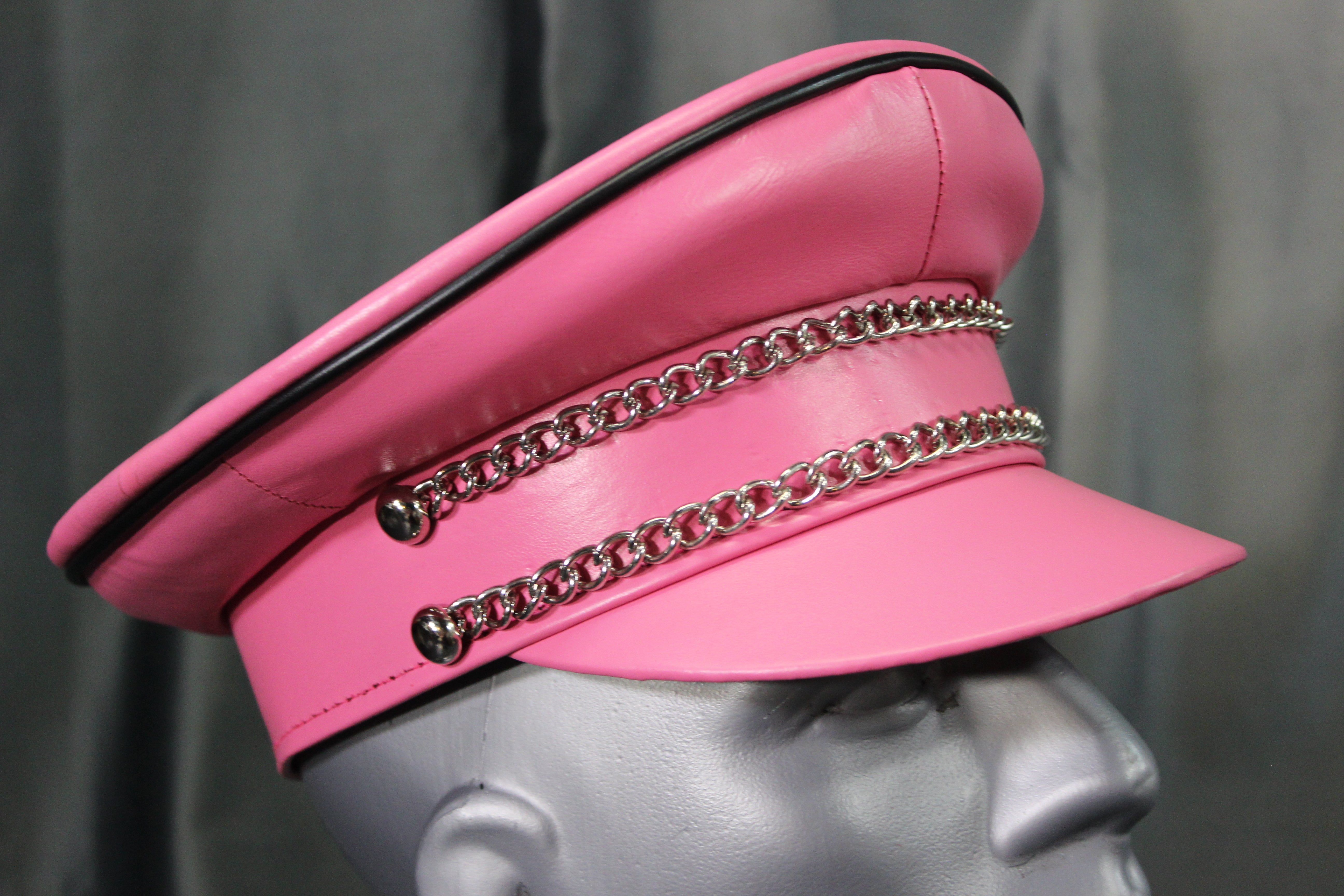 OnF Muir Cap in Pink with Black Trim