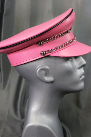 OnF Muir Cap in Pink with Black Trim