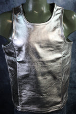 OnF Leather Tank Tops in Silver