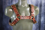 Mottled Latigo Bulldog Harness with Buckles