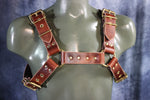 Mottled Latigo Bulldog Harness with Buckles