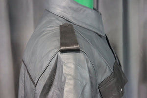 OnF Leather Shirts in Grey with Black Highlights