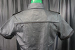 OnF Leather Shirts in Grey with Black Highlights