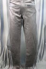 OnF Leather Formal Pants in Black with Grey Highlights