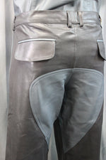 OnF Leather Formal Pants in Black with Grey Highlights