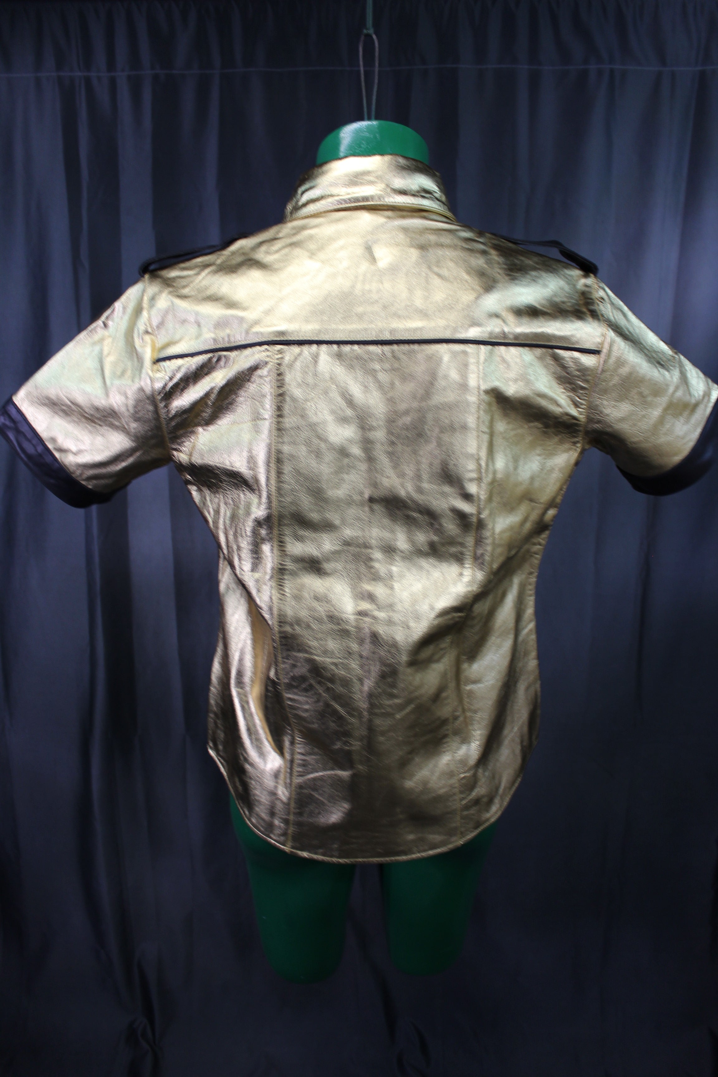 OnF Leather Shirts in Gold with Black Highlights