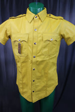 Camisas de cuero OnF en amarillo