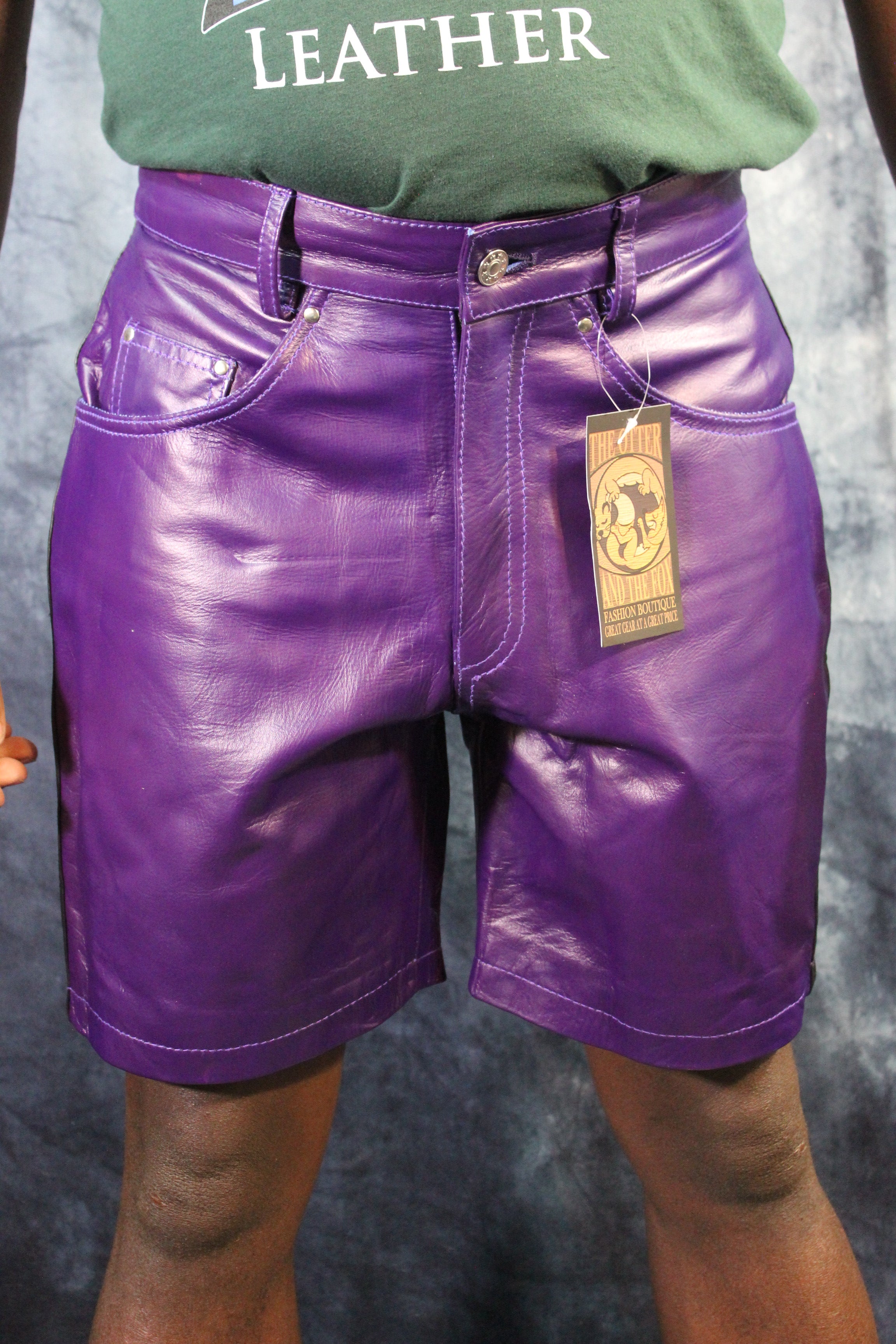 OnF "Chevron" Shorts in Purple and Black