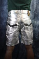 OnF "Chevron" Shorts in Silver and Black