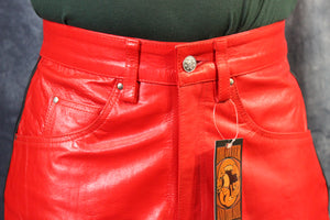 Pantalones cortos OnF Jean Style "Chevron" en rojo y negro