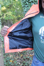 OnF Leather Hoodie in Orange