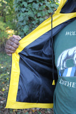 Sudadera con capucha de cuero OnF en amarillo