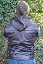Sweat à capuche en cuir OnF en violet