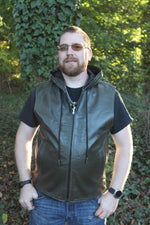 Leather Sleeveless Hoodies by Otter and Fox