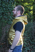 Sweat à capuche en cuir OnF en or