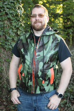 OnF Leather Hoodie in Camo