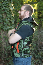 OnF Leather Hoodie in Camo